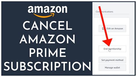 how to cancel prime video subscription